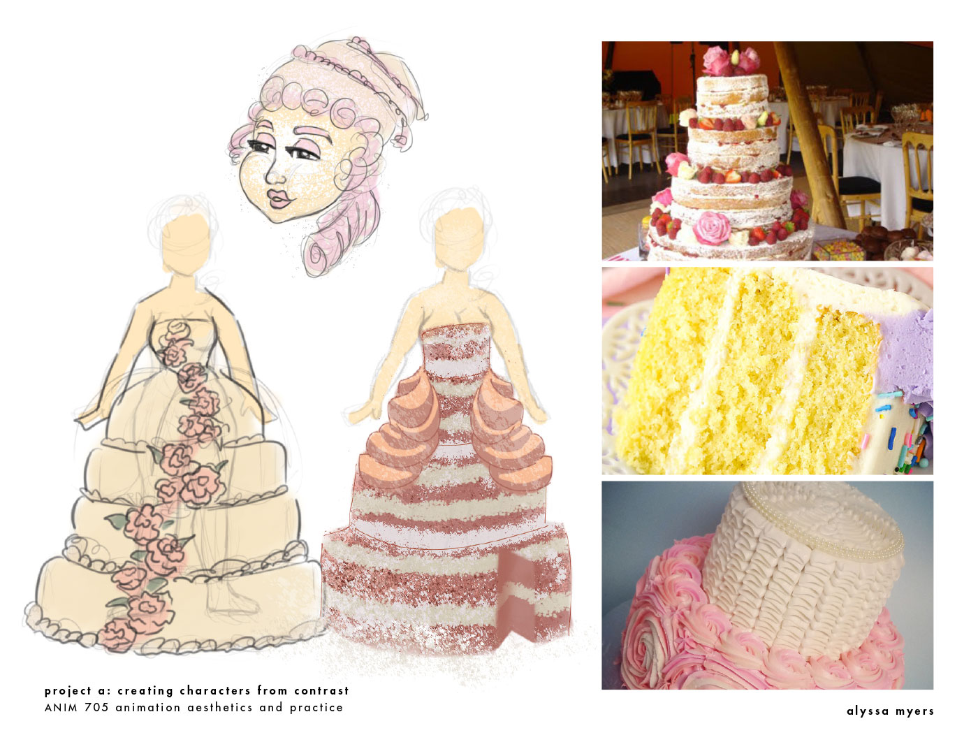 Gown exploration from pastry textures.